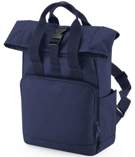 BagBase Recycled Mini Twin Handle Roll-Top Backpack - NVD - ONE